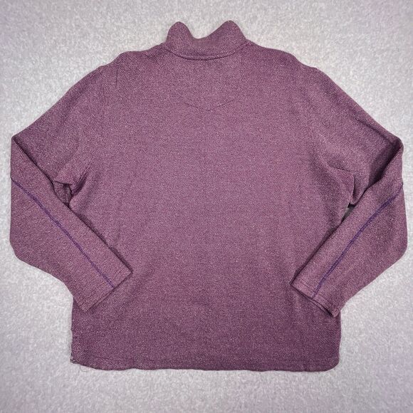 Robert Graham Sweater Mens XXL 2XL Purple 1/4 Quarter Zip Long Sleeve Pullover - Picture 3 of 10